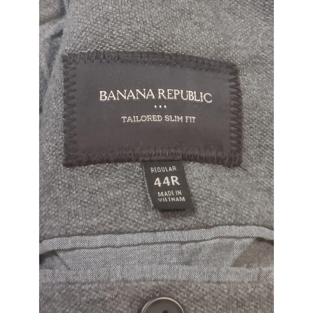 Banana‎ Republic Men's Gray 100% Cotton Tailored Slim Fit Sports Coat Size 44R